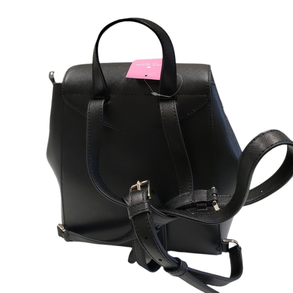 Kate Spade Black lizzie medium flap backpack - Picture 7 of 7